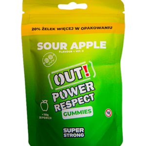 Żelki CBD Sour Apple 100g — OUT! Power Respect